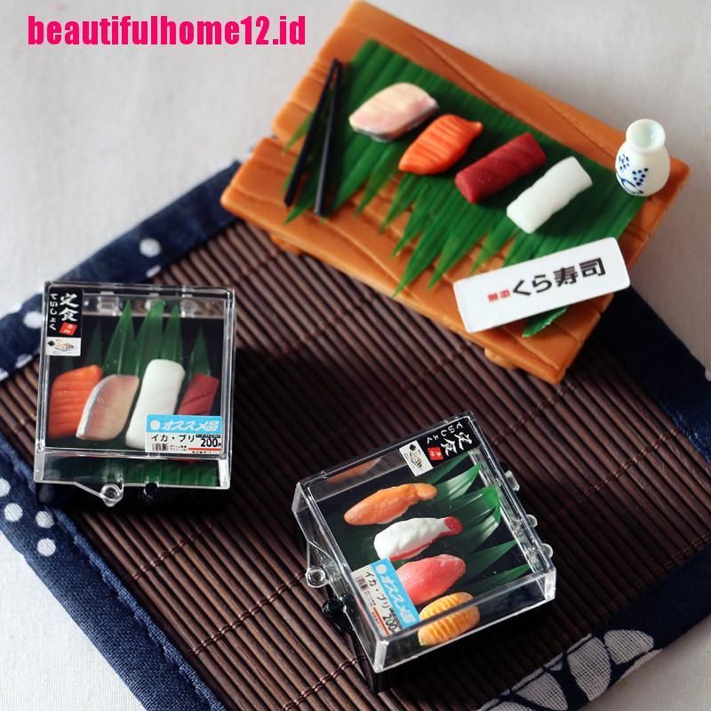 Mainan Miniatur Sushi Makanan Jepang Skala 1 / 6 Untuk Aksesoris Dapur Rumah Boneka