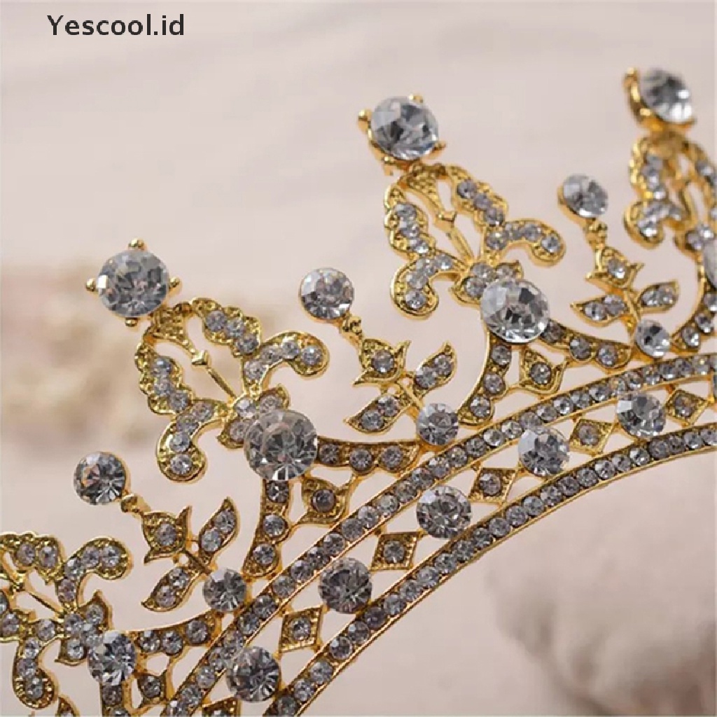 Mahkota Tiara Kristal Mutiara Handmade Untuk Pengantin Pernikahan