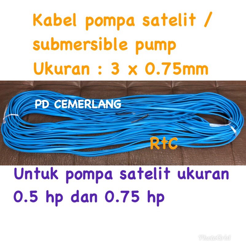 Kabel pompa satelit kabel pompa submersible satelit pump 50 meter