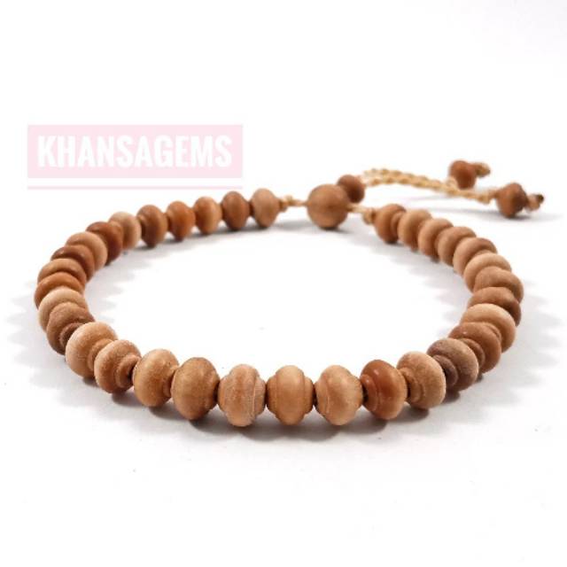 Gelang Tasbih Original Kayu Cendana Berbagai Dim 6mm, 8mm, Dan 12mm Wangi