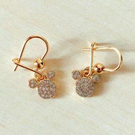 Anting anak Kepala Mousse Zirconia Gold Xuping