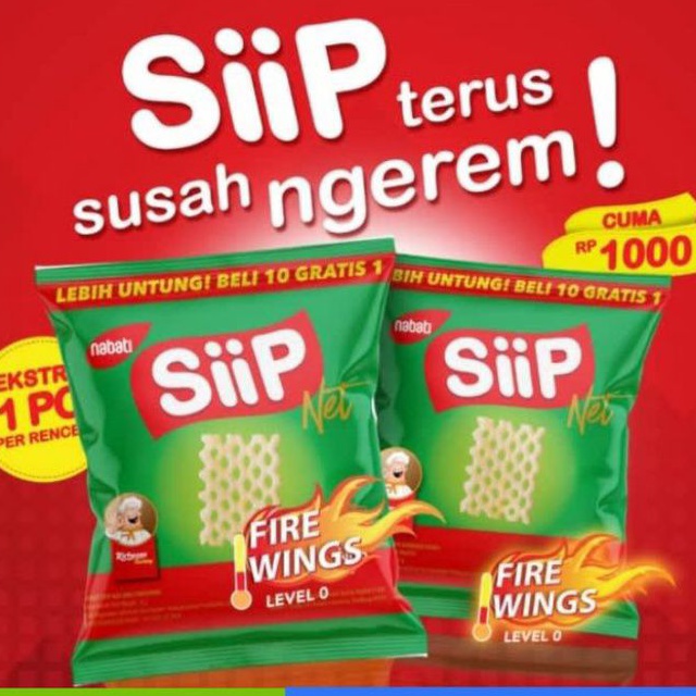 Siip NET produk nabati isi 10 bungkus