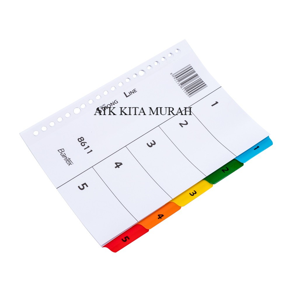 

Divider Bantex A5 5 Pages- 8611 00