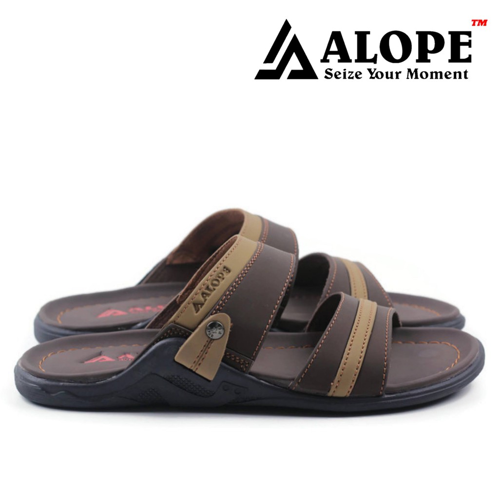 Sandal Kulit Alope H 06 Model Cowok Sendal Pria Kasual Ukuran 39 Sampai 43-4