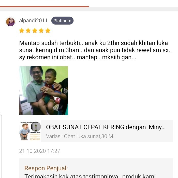 Obat Sunat Cepat Kering Dengan Minyak Kelapa Hijau Pureganta Shopee Indonesia