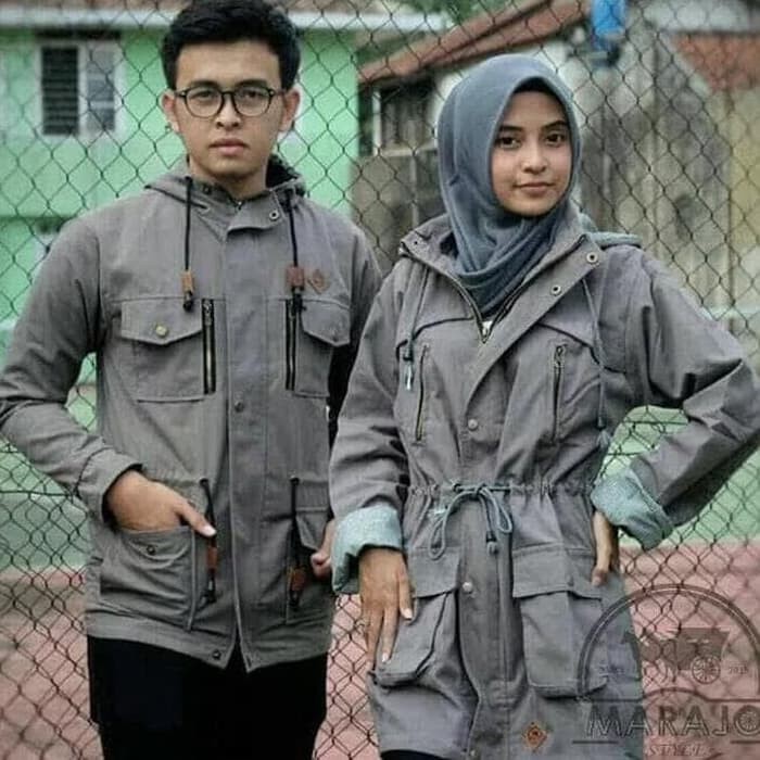 JAKET PRIA WANITA COUPLE (DAPAT 2 JAKET) JAKET PARKA COUPLE JAKET PASANGAN JAKET PARKA KANVAS HEYLOO