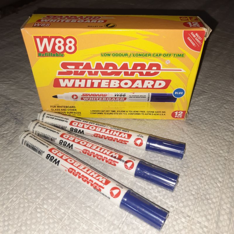 

BIRU - SPIDOL BISA DIHAPUS/WHITEBOARD STANDARD W88 - SPIDOL PAPAN TULIS