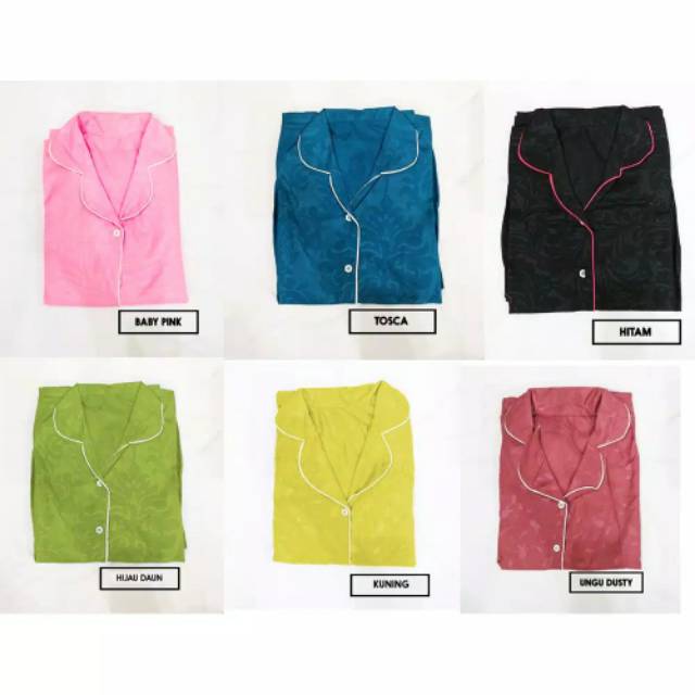 Baju tidur piyama satin wanita dewasa sleep wear