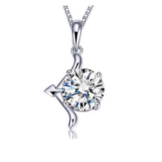 Kalung Zodiak Sagitarius Zircon Stone - Kalung Wanita S925 Bintang Sagitarius Model Fesyen Korea