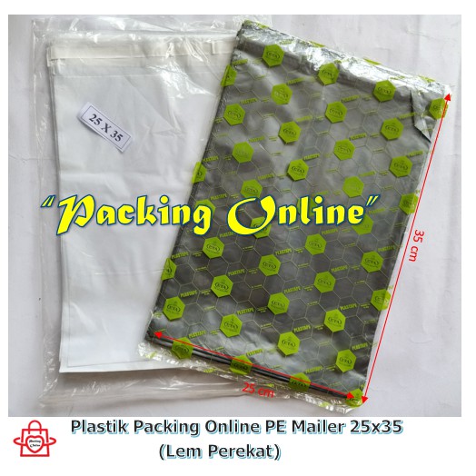 

Plastik Packing LEM 25x35 / Polymailer PE Premium isi 50 Lembar Per pack / Plastik REA