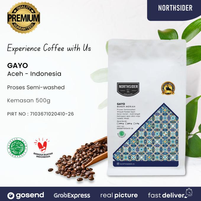 

[ COD ] BIJI KOPI ARABIKA ACEH GAYO SEMIWASHED - 500GR NORTHSIDER COFFEE DISKON Kode 412