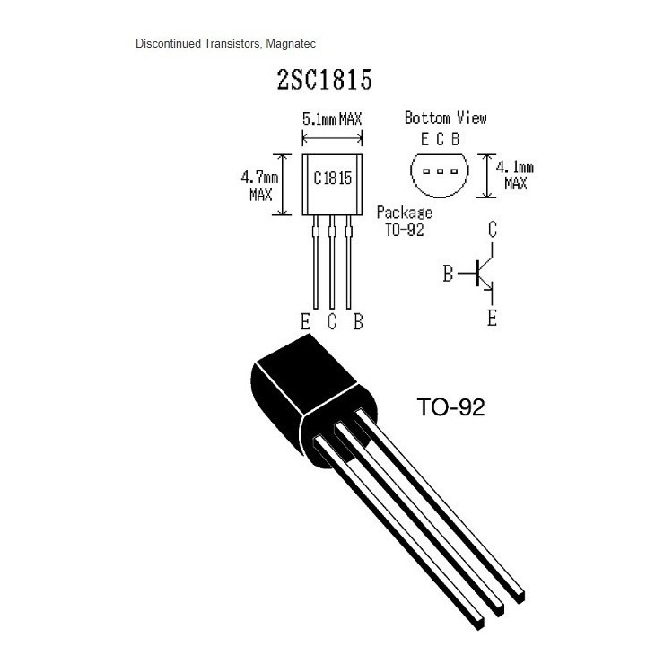 [SMC-9041] TRANSISTOR 2SC1815 NPN TRANSISTOR