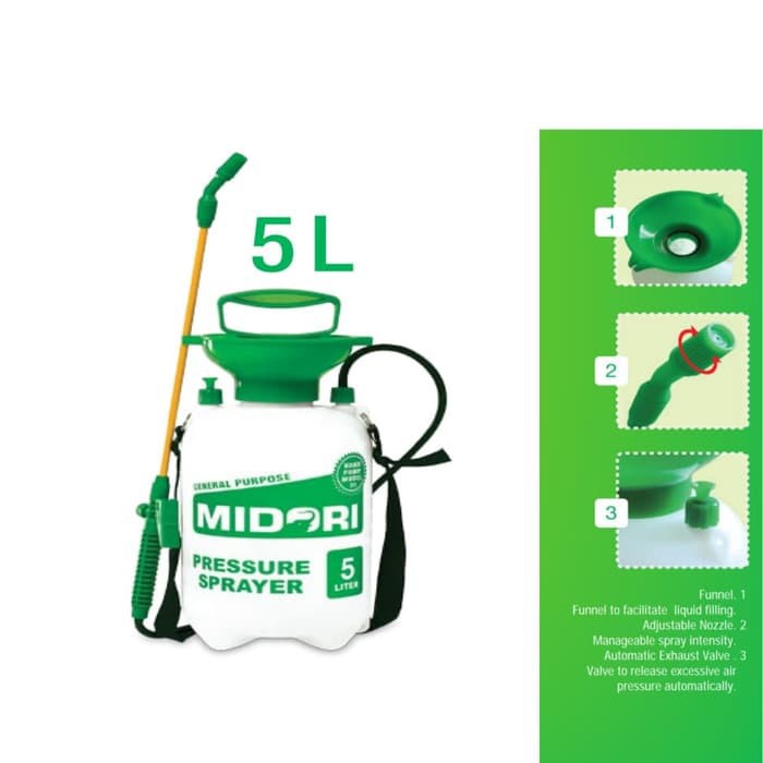 Midori Sprayer Alat Semprot 5 Liter Semprotan Penyiram Tanaman Disinfektan