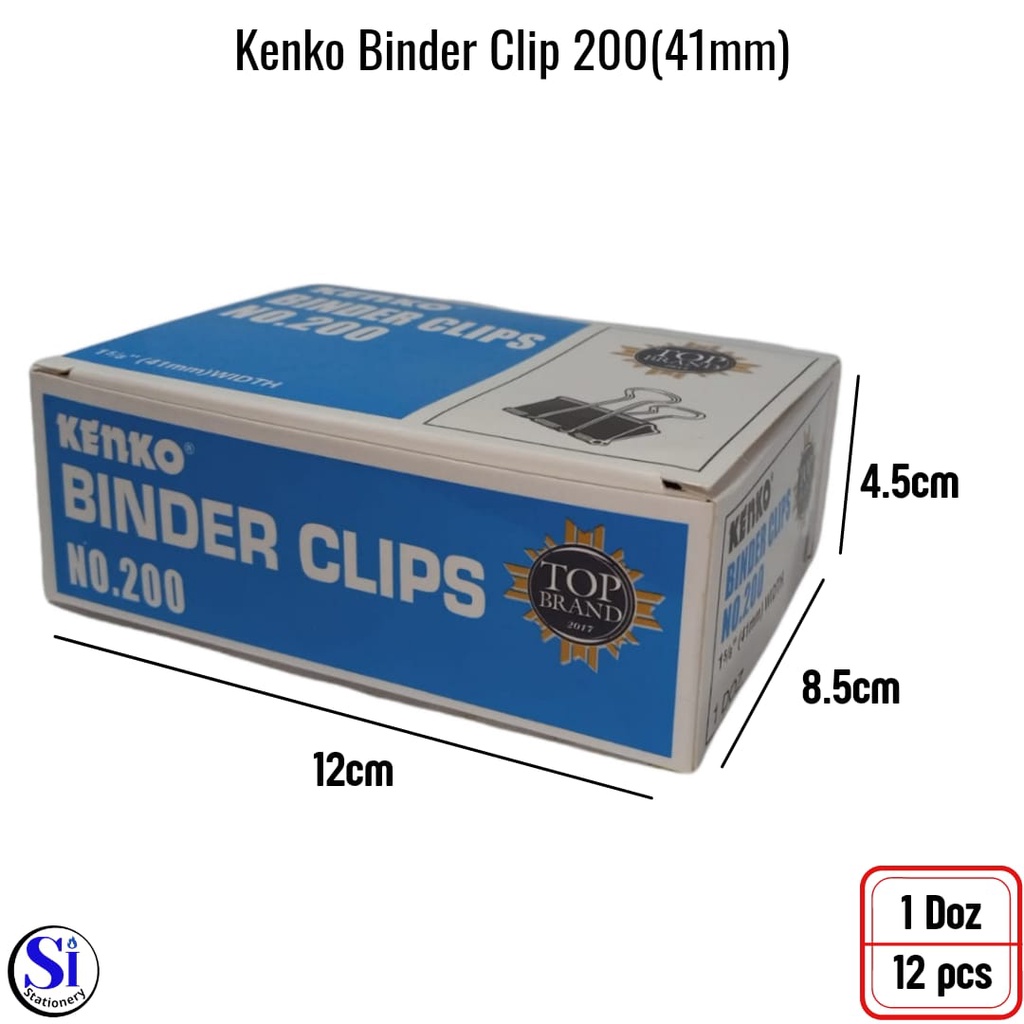

Binder Clip Kenko No.200/Clip Kertas 1 pack isi 12 pcs