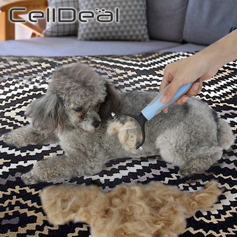 【Yayapet】 Comb Pet Sisir Bulu Kucing Dan Anjing Kucing Hewan Sisir Bulu Shedding Pengangkat Bulu Rontok Kucing Anjing Double Coat Pet Hair Removal Knife Comb