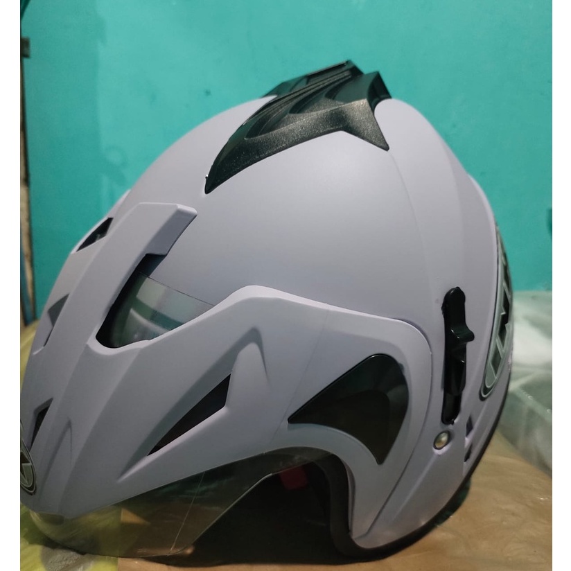 HELM FREE STIKER INK DOUBLE VISOR WARNA UNGU DOF