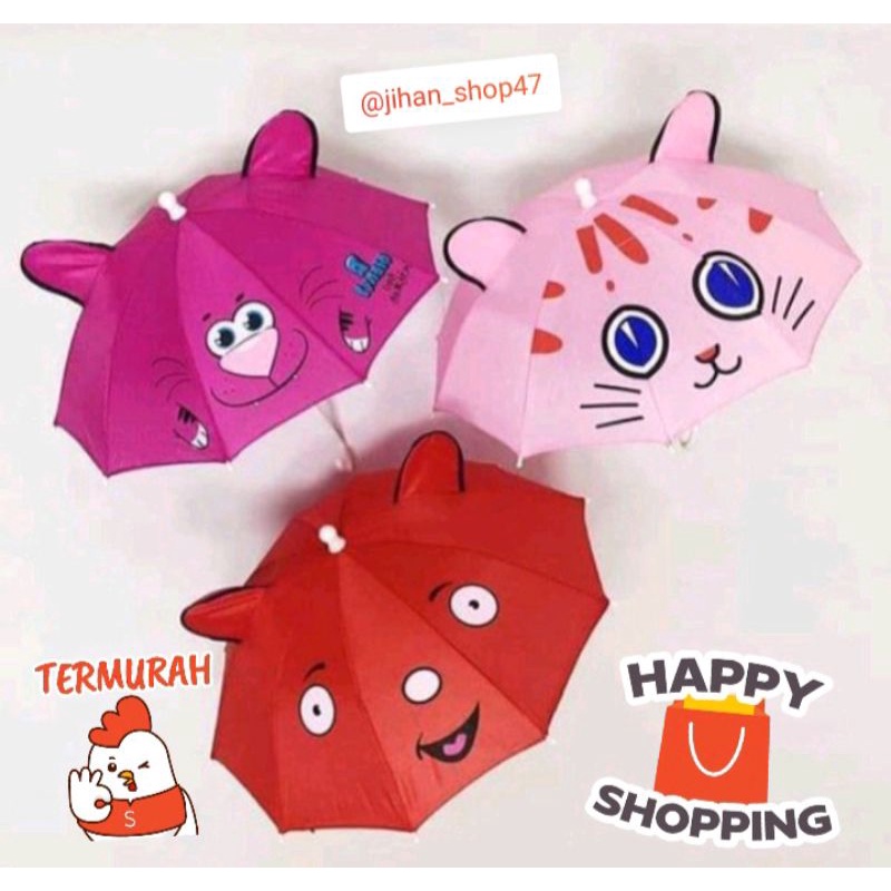 PAYUNG ANAK ANIMAL ANAK LUCU KECIL Payung anak karakter kucing/ Payung mainan/ Payung motif animal k