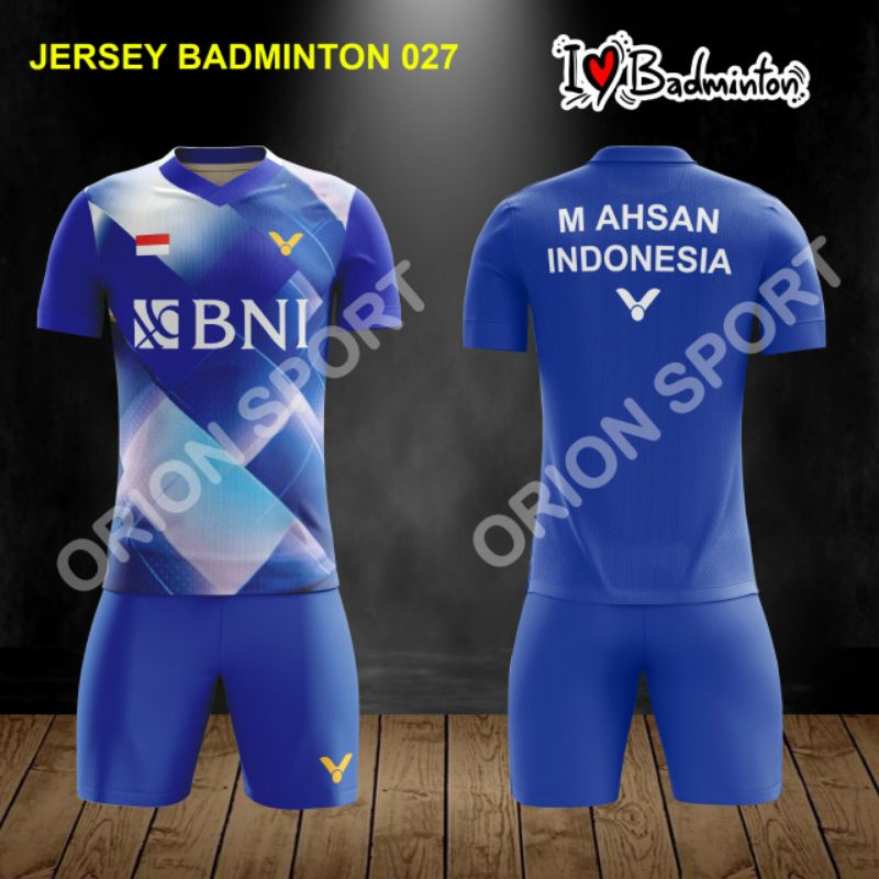 Jersey badminton victor terbaru ahsan hendra greysia apriyani custom full print