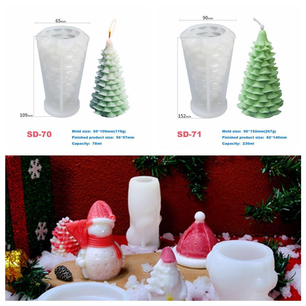 Solighter Cetakan Silikon Natal Dekorasi Meja 3D Epoxy Resin Merry Christmas Silicone Mould