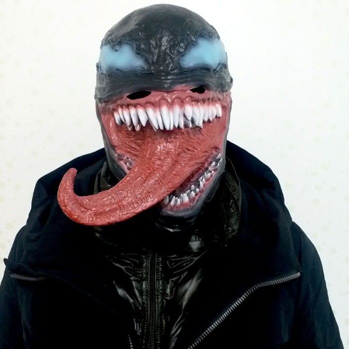 TOL-19 topeng latex karet full head kepala mainan prank monster venom