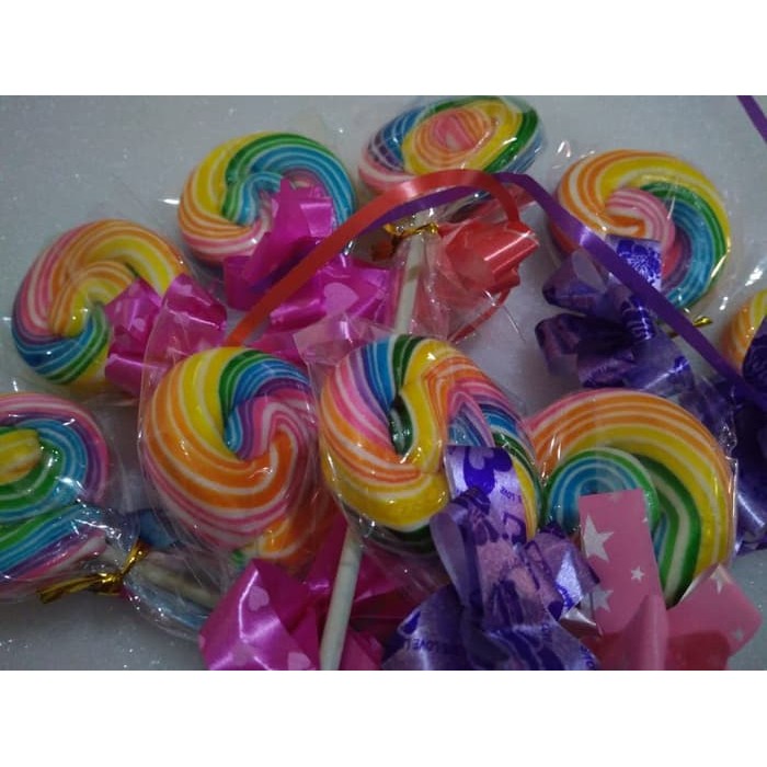 

Permen Lolipop Kecil 4.2cm 1 pak isi 20 - Pelangi tebal