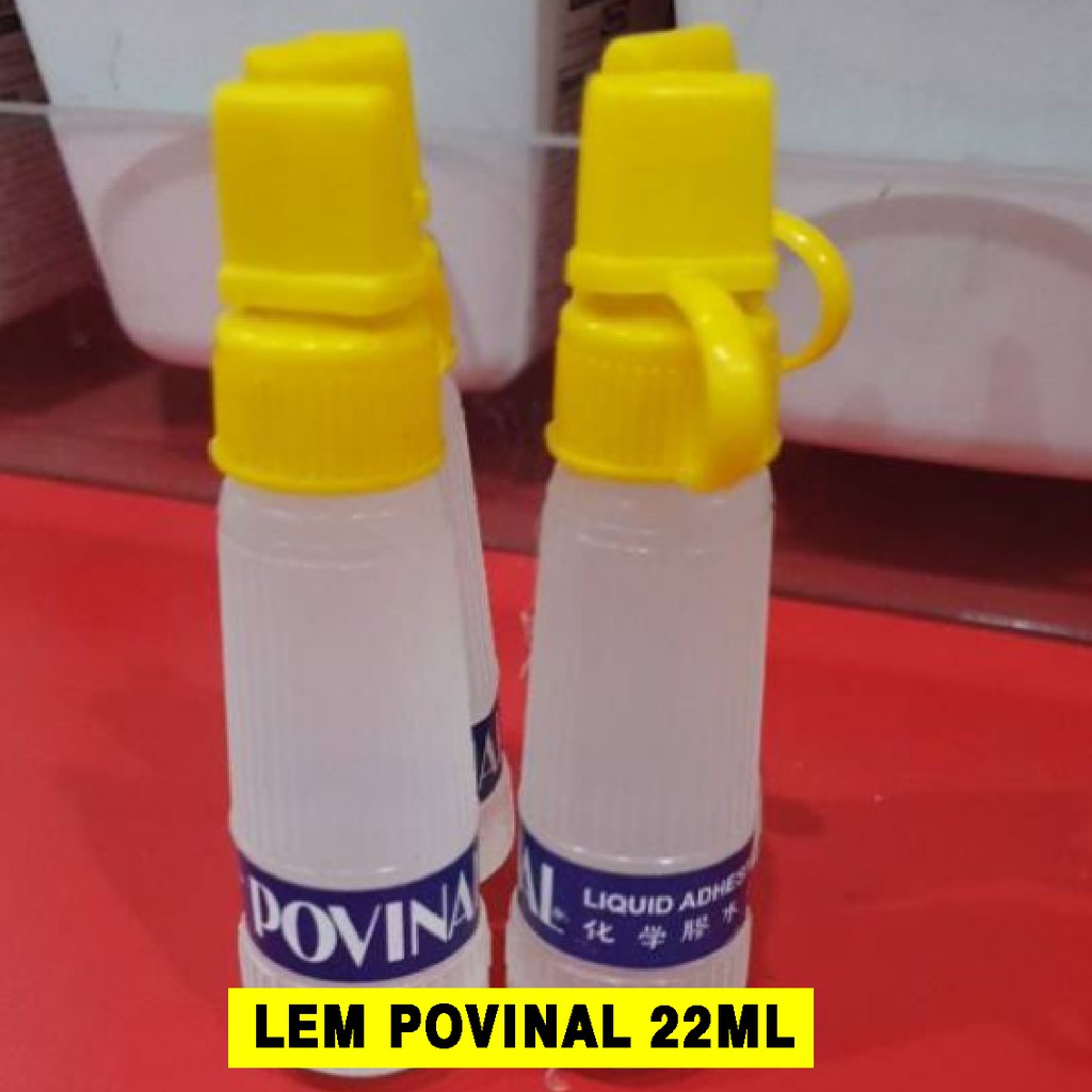 grosiramanah [TERMURAH] Lem Cair Povinal dan gluvinal 22Ml dan 75 ml kualitas terbaik lem cair