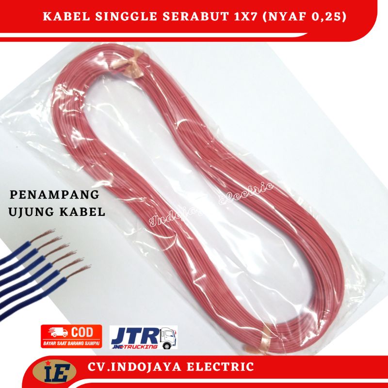 Kabel Serabut Kitani Single 1x7 Nyaf 0,25 mm²