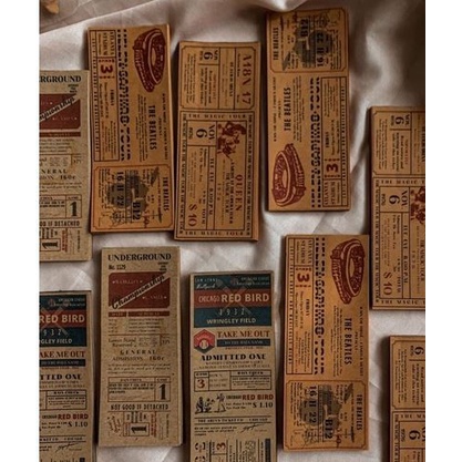 Vintage Ticket Paper for Journal Deco - Craft Series ( 30pcs)