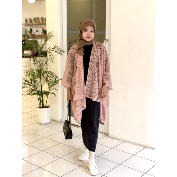 Cardigan Outter Brukat Rajut