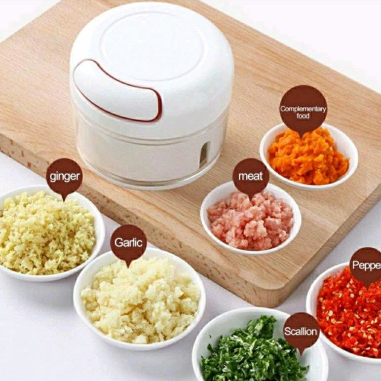 Mini Chopper Blender Tarik Manual Penghalus Bumbu Sayur Daging