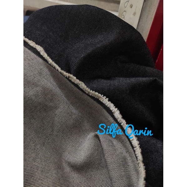 kain denim jeans 14 oz (belum wash) / bahan kain jeans denim (bahan tebal) Harga Per 0,5 meter