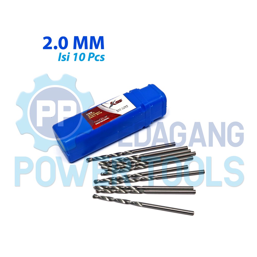 K55 10 PCS MATA BOR BESI 2 MM MATABOR KAYU ALUMINIUM HSS DRILL BITS