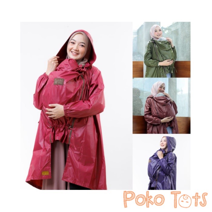 Cuddle Me Protective Baby Wearing Jacket APD Jaket Menggendong Water Repellent Anti Percikan Air Pelindung Virus