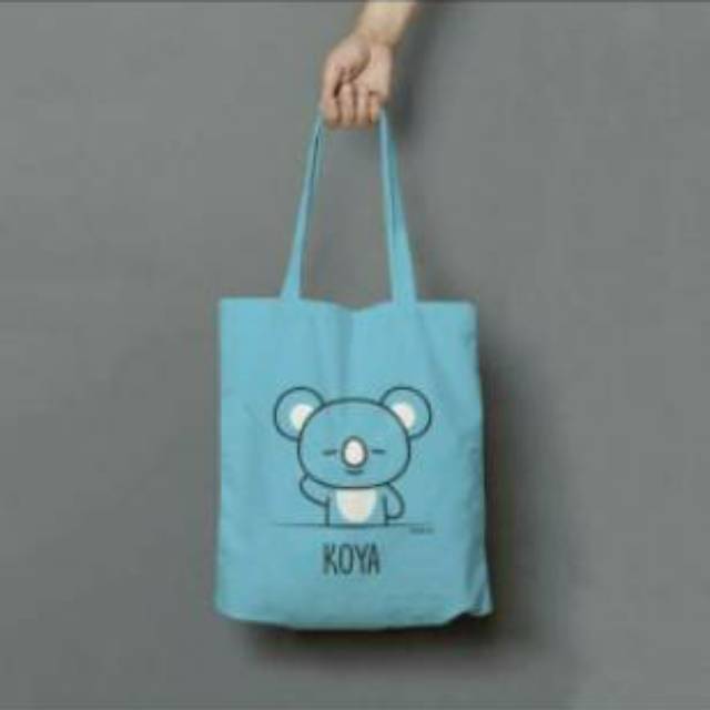 Totebag BT21 BTS Tas Jinjing Lucu Tote Bag Cooky Chimmy Koya