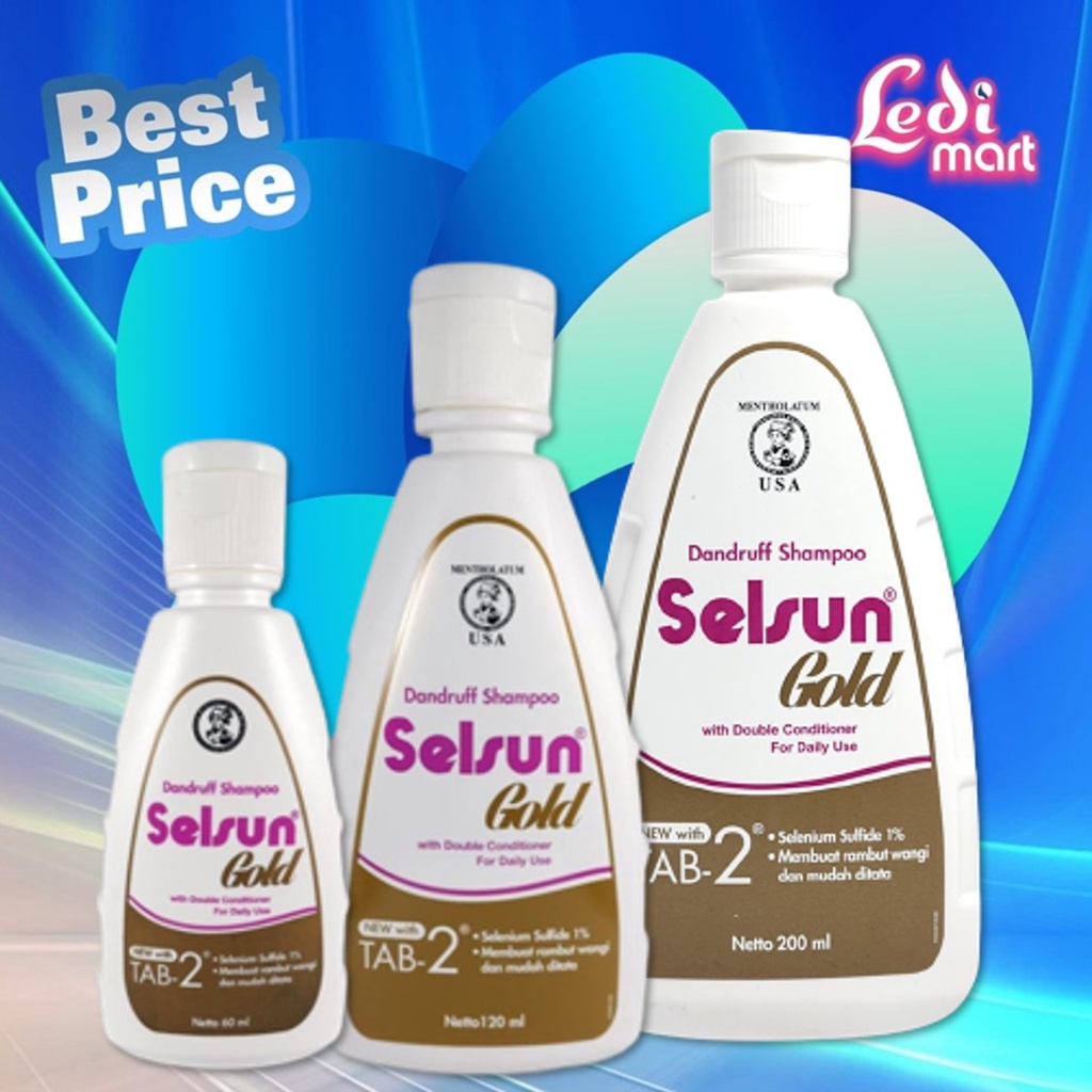 ORIGINAL Selsun Gold Shampoo 200ml / Shampo / Sampo Anti Ketombe / Anti Dandruff / Rambut Rontok / LEDI MART