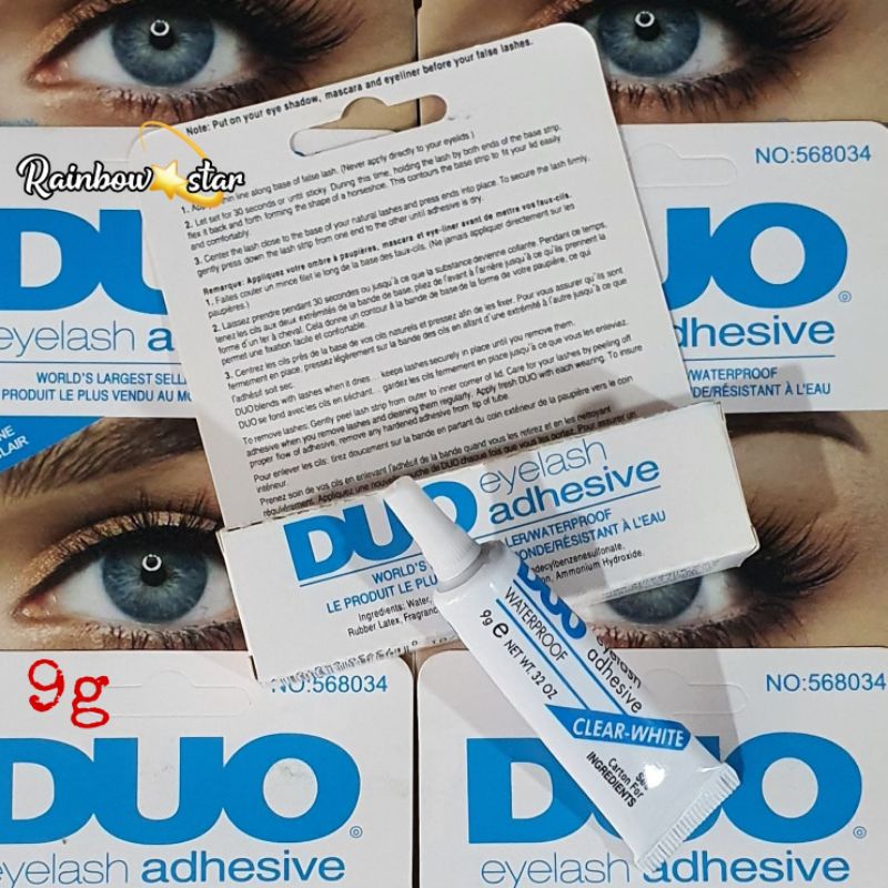 Lem Bulu Mata Palsu DUO 9g / Eyelash Adhesive Clear White / Lem Lashlift / Keriting Bulumata