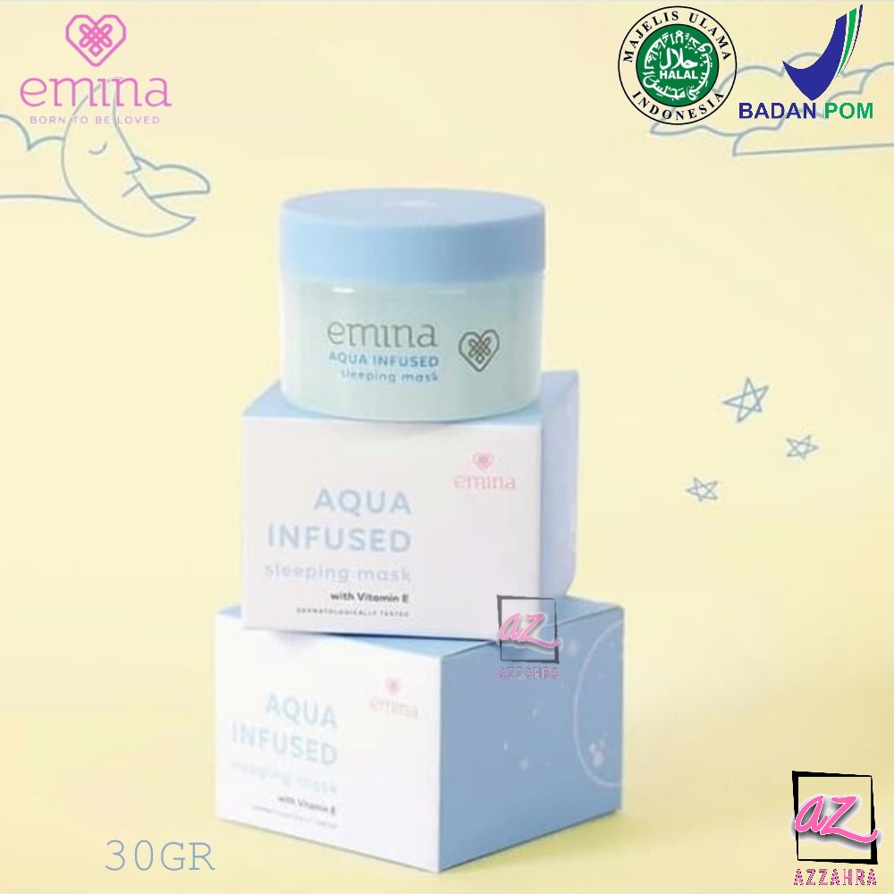 EMINA Aqua Infused Sleeping Mask - 30ml ORIGINAL BPOM