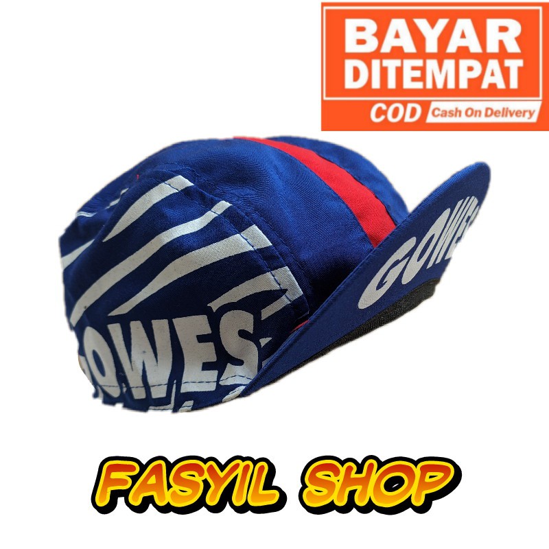 Topi sepeda/topi gowes/topi main/topi gaul-gowes biru