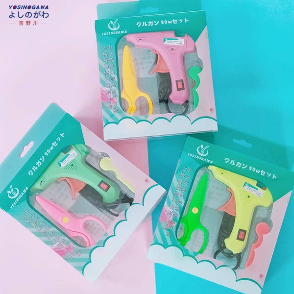 PAKET GLUE GUN LEM TEMBAK 20W ~ FREE LEM (ISI 3PCS)-YOSINOGAWA