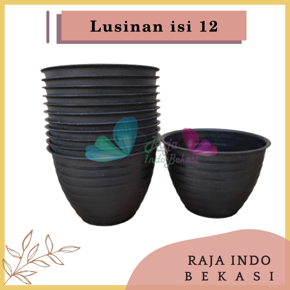 Lusinan Pot Tawon 12 Cm Hitam Pot Kecil Kaktus Murah Hiasan Lucu Warna Hitam - Lusinan Pot Bunga 12 Hitam