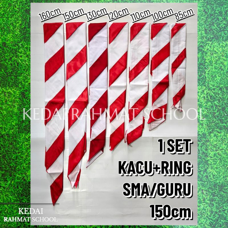 1 Set Kacu Ring Hasduk Dasi Pramuka 150cm SMA Guru Pembina Pandega Pria Wanita