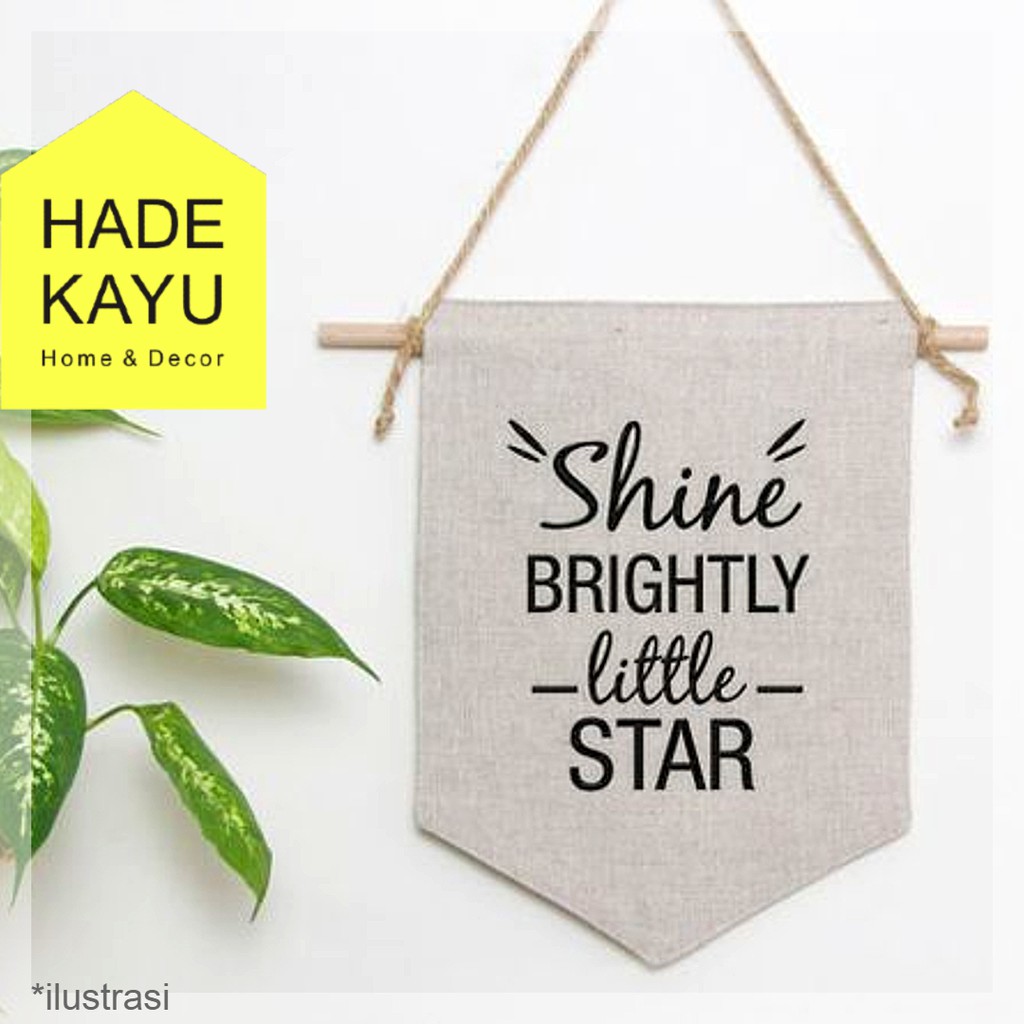 HIASAN DINDING QUOTES CANVAS MINI BANNER WALL DECOR WALL HANGING DEKORASI PAJANGAN KAMAR