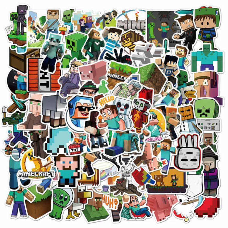 

STIKER PACK MINECRAFT STYLE 260052- STIKER AESTHETIC KEREN IMUT LAPTOP, AKSESORIS HP, ANTI AIR, MOTIF, HELM, TUMBLER, KOPER, KULKAS