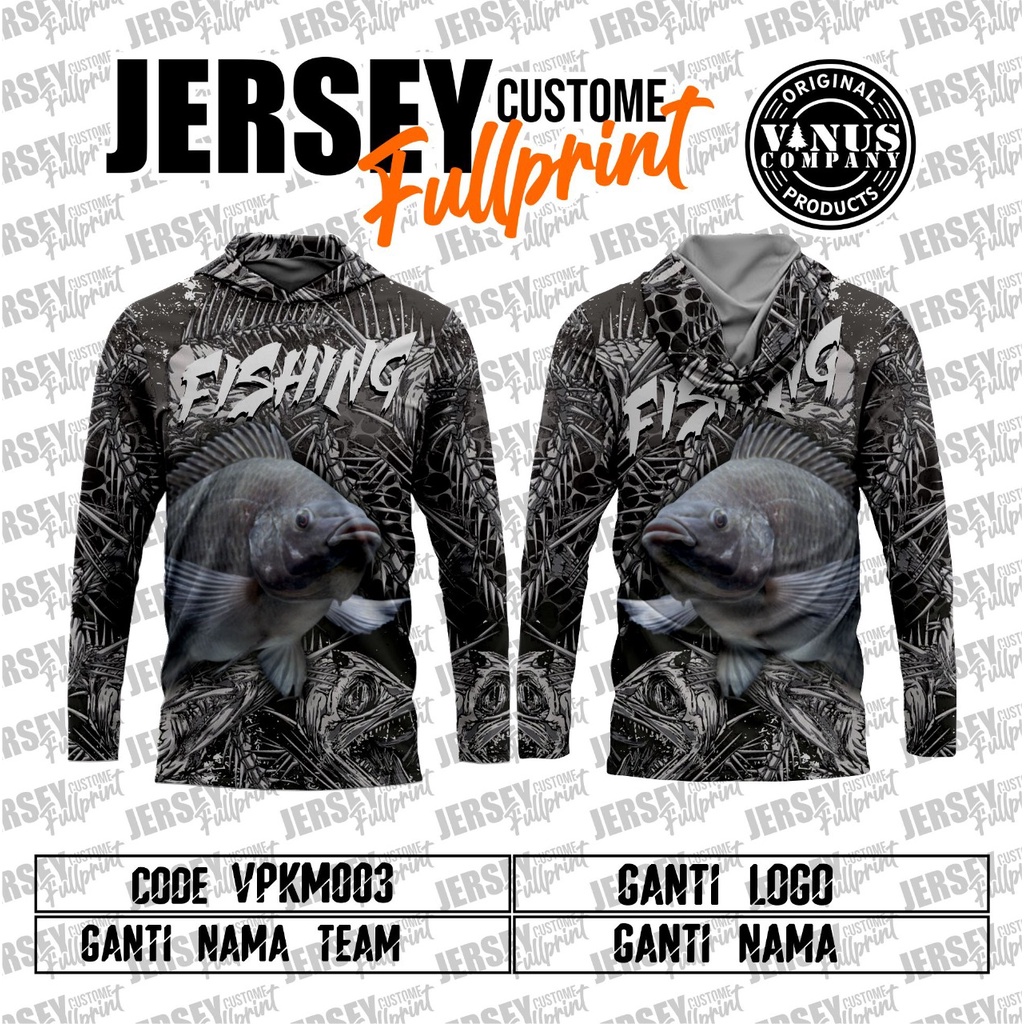Jersey Baju Mancing Premium Bisa Costume. Ikan Nila