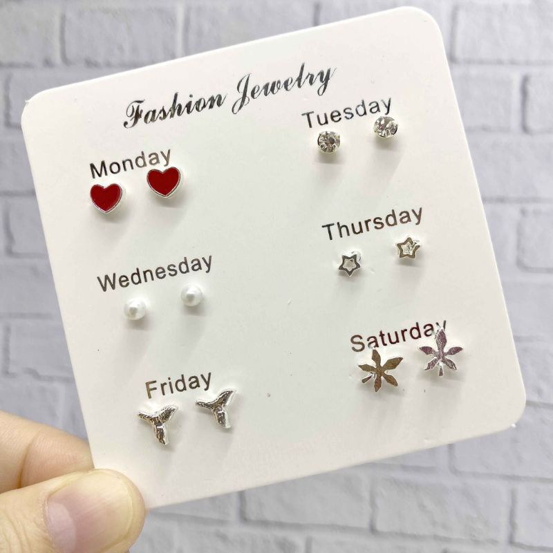 Sepasng Anting Wanita Tusuk Isi 6 Pasang Akesoris Cewek Terbaru-5