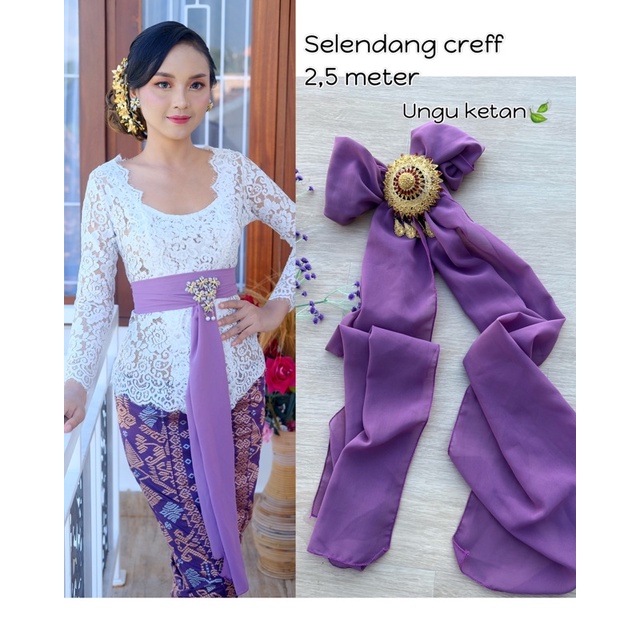 SELENDANG SUTRA CREF-Ungu ketan
