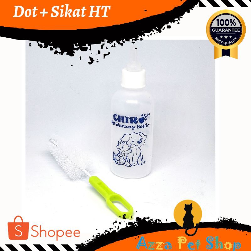 Dot susu kucing / dot susu bayi kucing / botol susu kucing / Dot &amp; Sikat HT 60ml