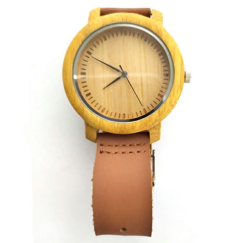 Bobo Bird Jam Tangan Bambu Analog Wanita - A10 - Brown