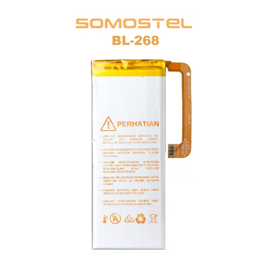 Somostel - BL268 Lenovo Zuk Z2 Batrai Baterai Batre