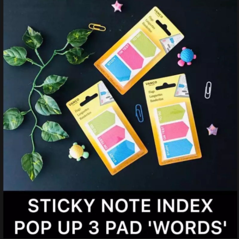 

VANCO STICKY INDEX / INDEX MARK. STICKY NOTES / PENANDA BUKU